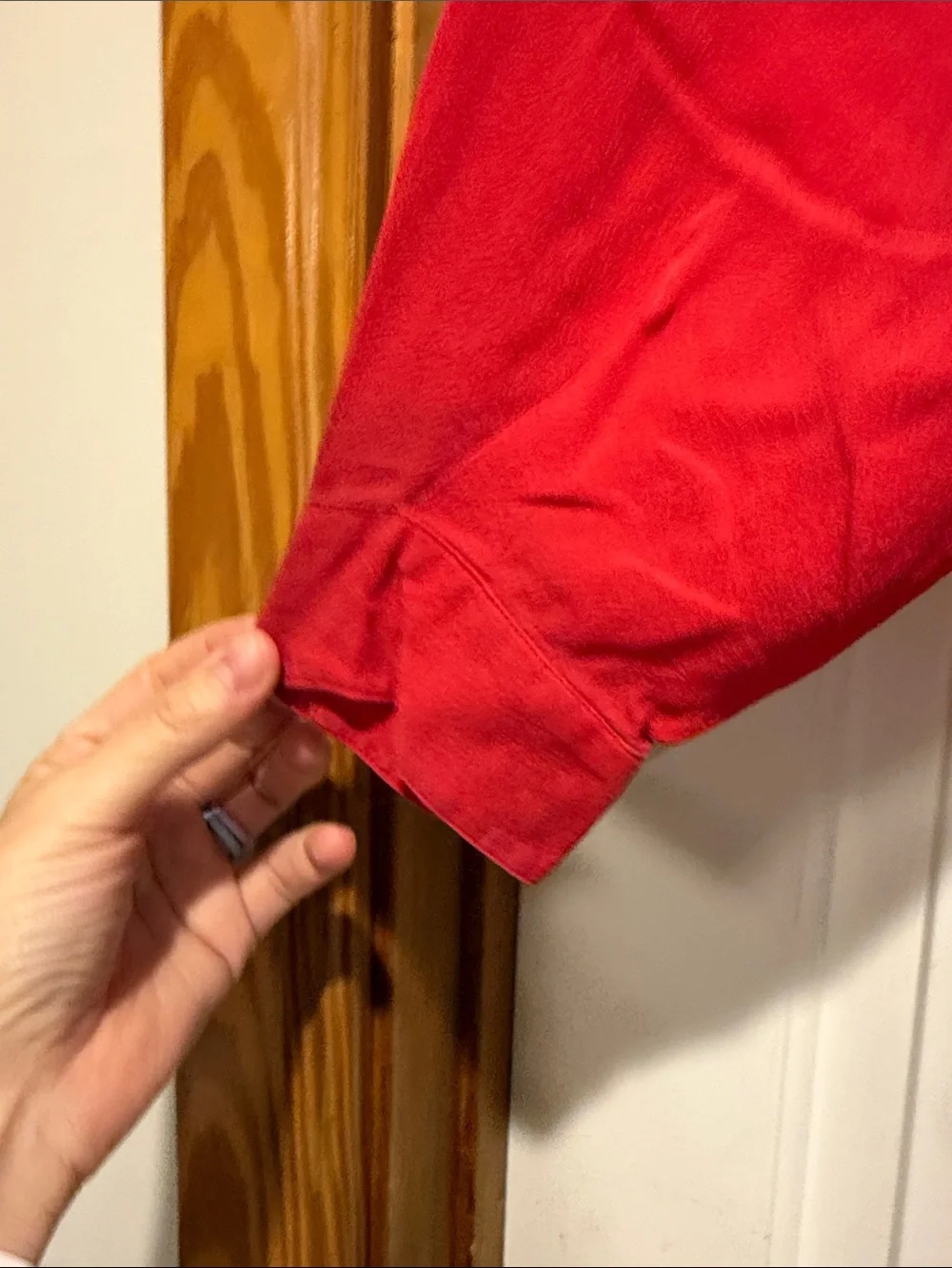 Carole Little Red Button-Front Blouse